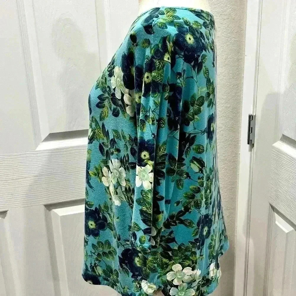 J.Jill wearever collection petite floral 3/4 sleeve shirt - Picture 2 of 7